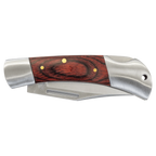 Bison River 3 1/2" Custom Engraved Wood Folding Knife by 1a7704-f3.myshopify.com – Knife