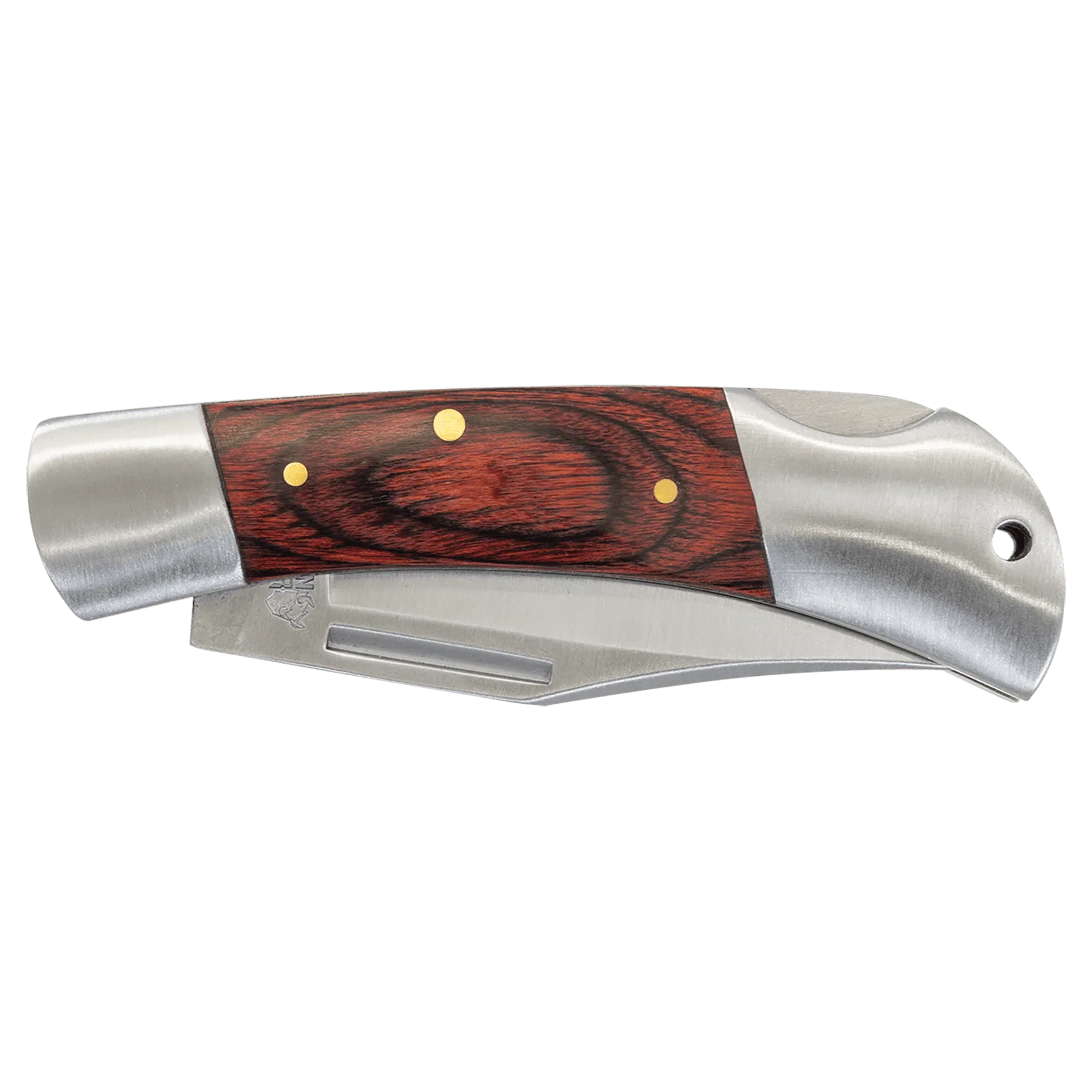 Bison River 3 1/2" Custom Engraved Wood Folding Knife by 1a7704-f3.myshopify.com – Knife