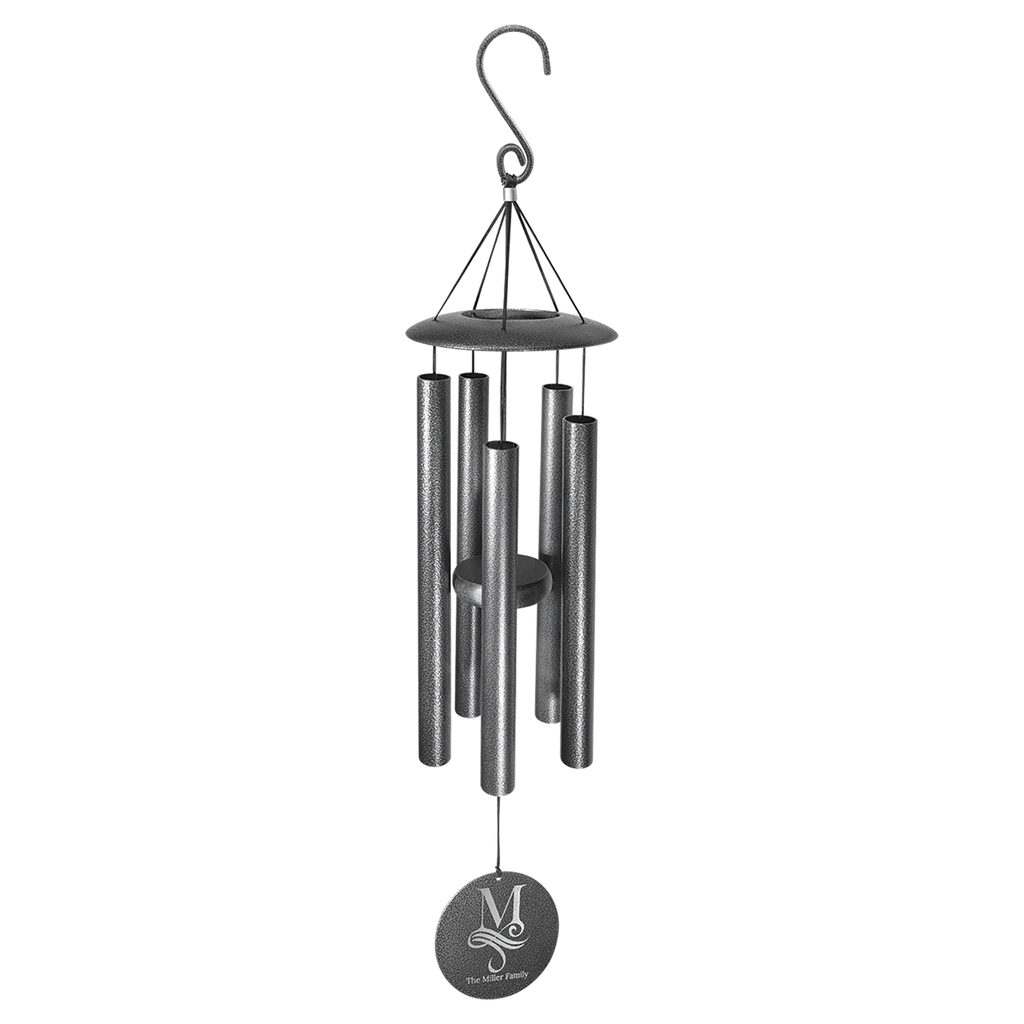 Black Powder Coated Aluminum Wind Chime Engraved Custom Engraving 30 Inch Or 36 Inch Length by 1a7704-f3.myshopify.com – Home Decor