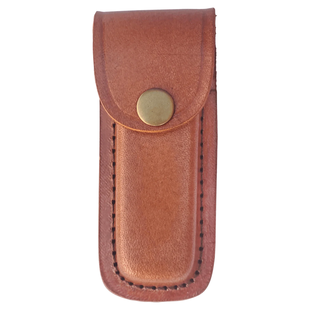 Custom Laser Engraved Bison River Leather Sheath with Snap Closure – Fits Folding Knives up to 4" by 1a7704-f3.myshopify.com – Knife Sheath