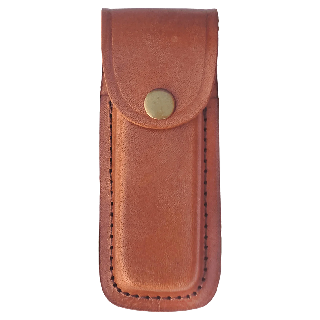 Custom Laser Engraved Bison River Leather Knife Sheath with Snap Closure – Fits Folding Knives up to 5" by 1a7704-f3.myshopify.com – Knife Sheath