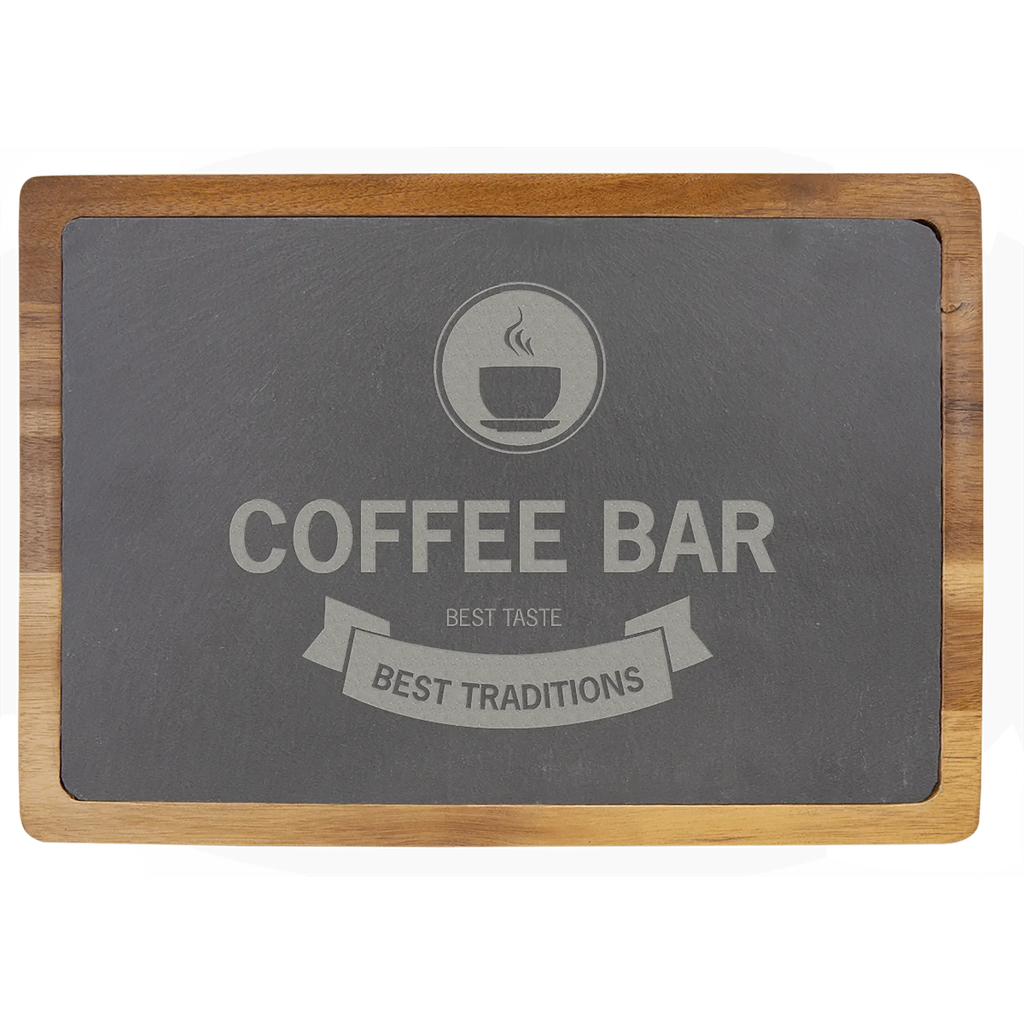 Custom Engraved 13" x 9" Acacia Wood & Slate Cutting Board by 1a7704-f3.myshopify.com – Cutting Board