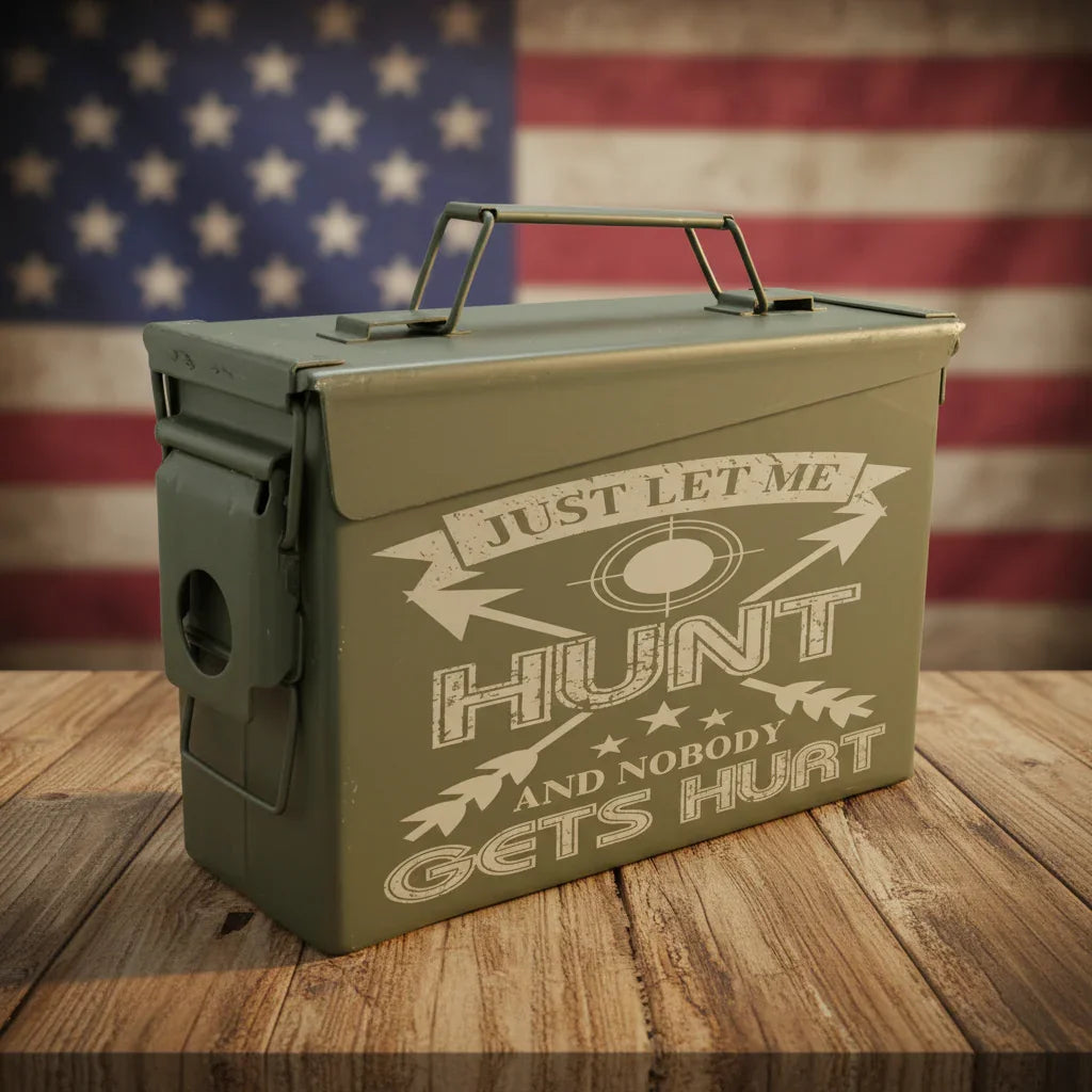 Custom Laser-Engraved Military Surplus Steel Ammo Can – 30 Cal, 50 Cal & Fat 50 Options by 1a7704-f3.myshopify.com – Ammo Can