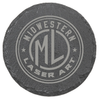 4" Round Slate Coaster – Custom Laser Engraved by 1a7704-f3.myshopify.com – Coaster