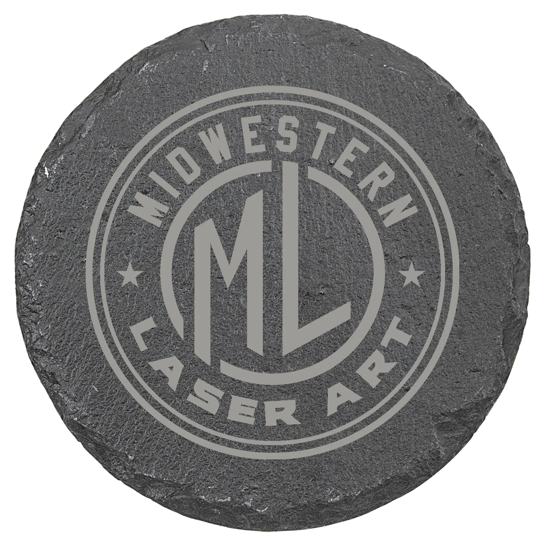 4" Round Slate Coaster – Custom Laser Engraved by 1a7704-f3.myshopify.com – Coaster