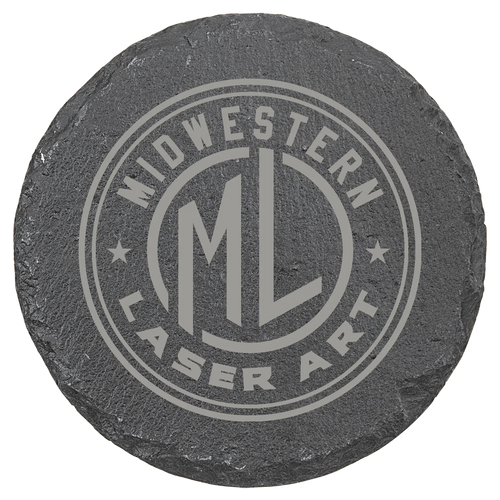 4" Round Slate Coaster – Custom Laser Engraved by 1a7704-f3.myshopify.com – Coaster