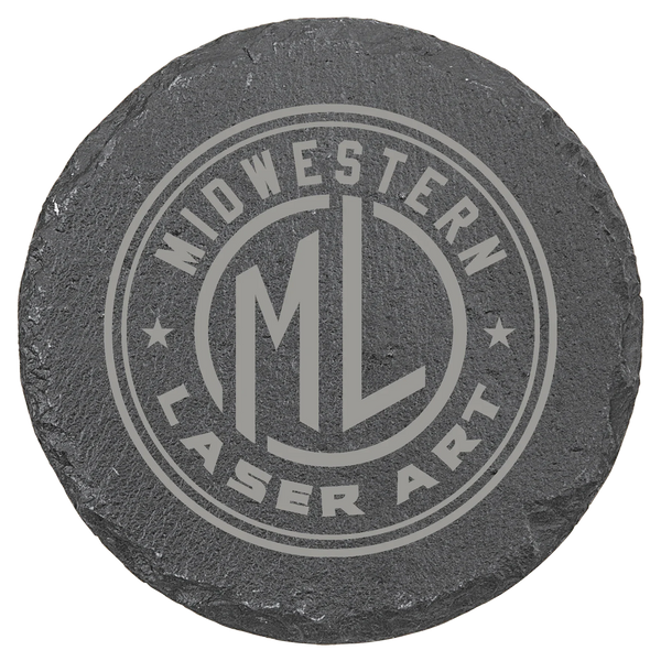 4" Round Slate Coaster – Custom Laser Engraved by 1a7704-f3.myshopify.com – Coaster