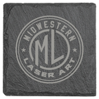 4" x 4" Square Slate Coaster – Custom Laser Engraved by 1a7704-f3.myshopify.com – Coaster