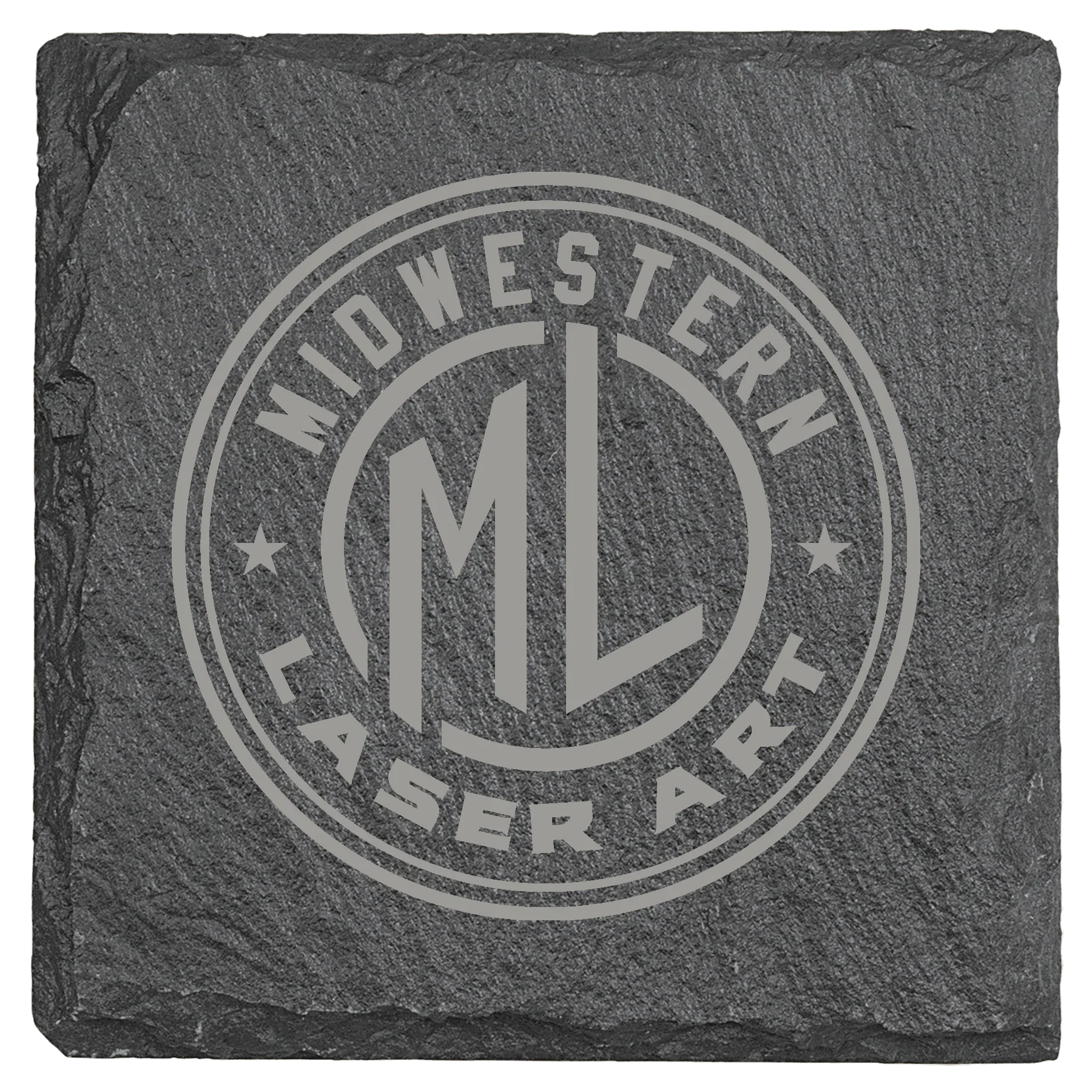4" x 4" Square Slate Coaster – Custom Laser Engraved by 1a7704-f3.myshopify.com – Coaster