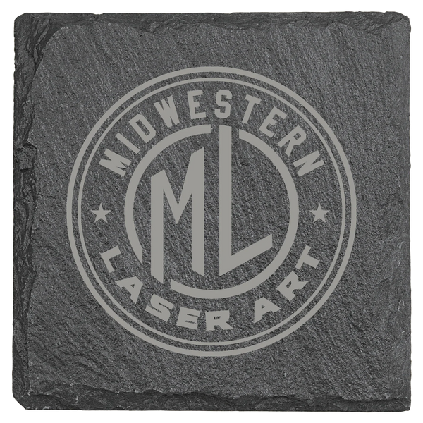 4" x 4" Square Slate Coaster – Custom Laser Engraved by 1a7704-f3.myshopify.com – Coaster