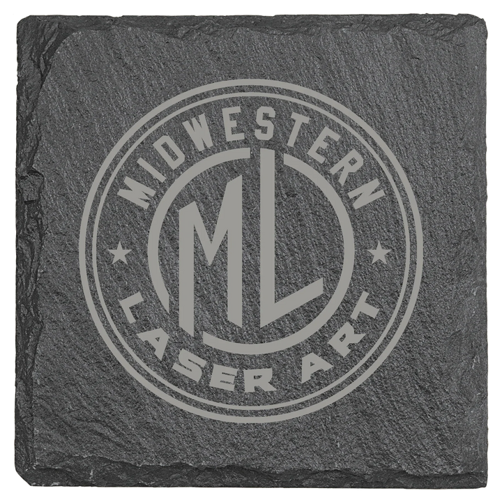 4" x 4" Square Slate Coaster – Custom Laser Engraved by 1a7704-f3.myshopify.com – Coaster