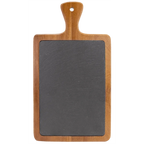 Custom Engraved Acacia Wood & Slate Cutting Board with Handle – Two Size Options by 1a7704-f3.myshopify.com – Cutting Board