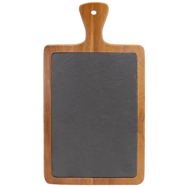 Engraved Acacia & Slate Cutting Board – Custom Gift – Midwestern Laser Art