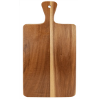 Custom Engraved Acacia Wood & Slate Cutting Board with Handle – Two Size Options