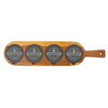 Custom Engraved 18 1/2" x 4 1/4" Acacia Wood & Slate Serving Board with Removable Coasters by 1a7704-f3.myshopify.com – Serving Board