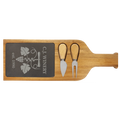 Custom Engraved 17 1/2" x 6" Acacia Wood & Slate Serving Board with Two Tools by 1a7704-f3.myshopify.com – Serving Board
