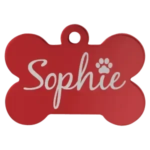 Custom Engraved Anodized Aluminum Bone Pet Tag – Two Size Options
